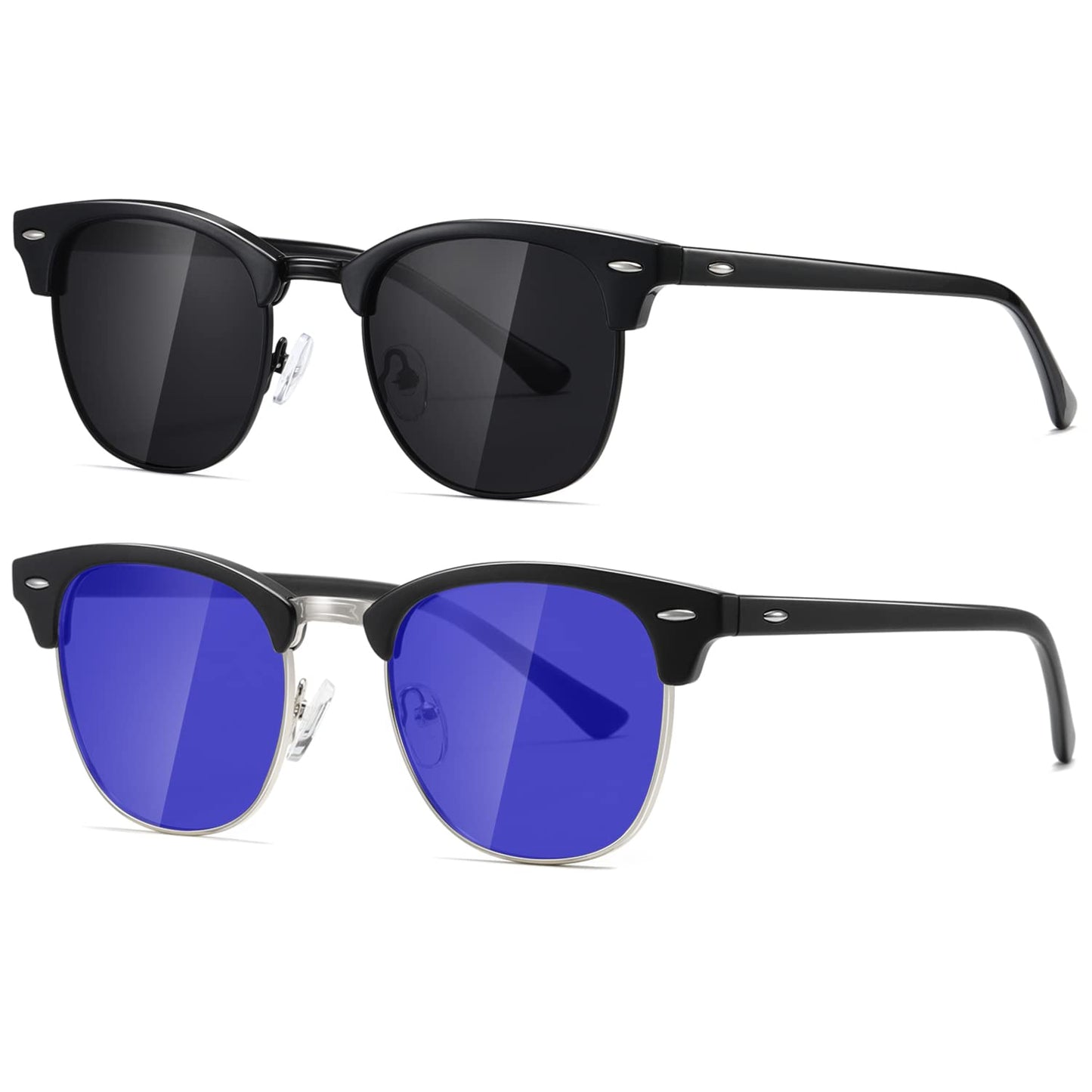 AEVOGUE Polarized Sunglasses For Women And Men Semi Rimless Frame Retro Sun Glasses AE0369