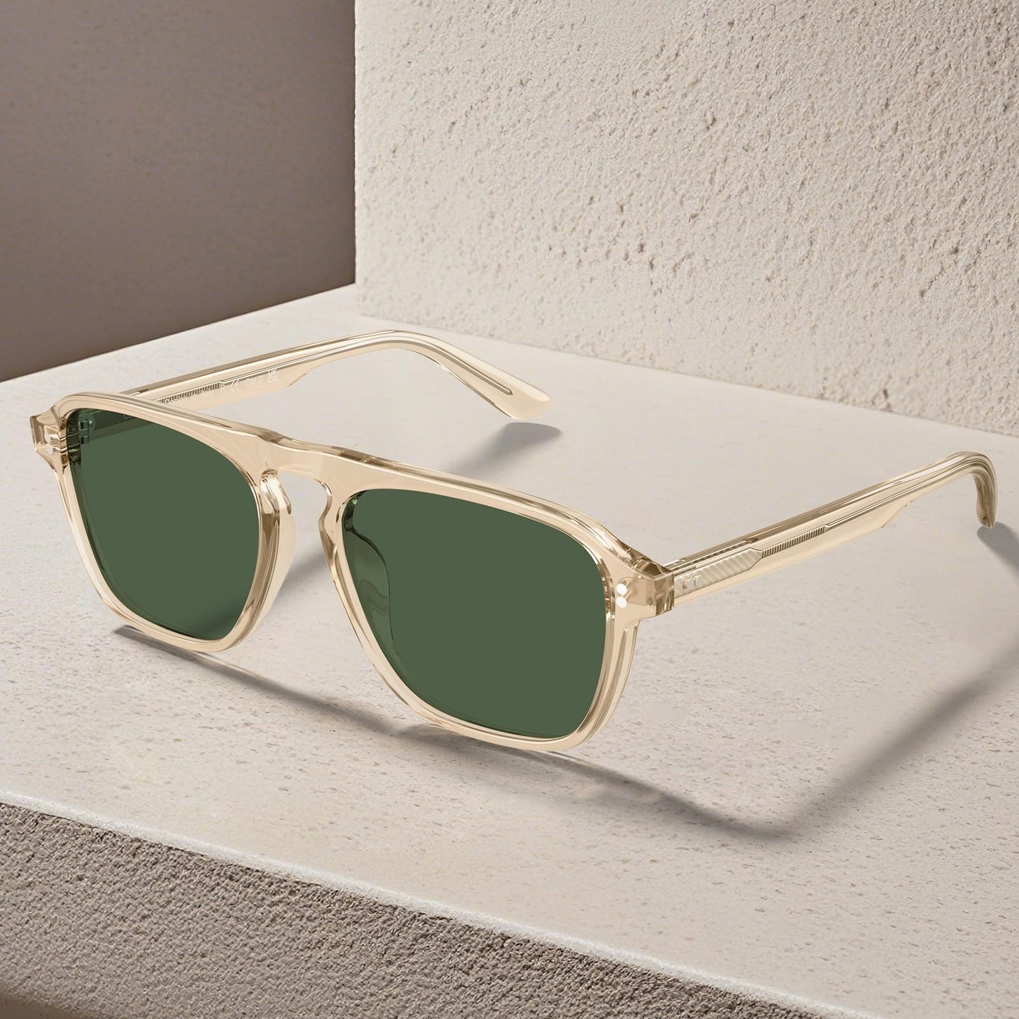 CARFIA Acetate Polarized Men's Sunglasses - Pilot Design, UV Protection CA5355