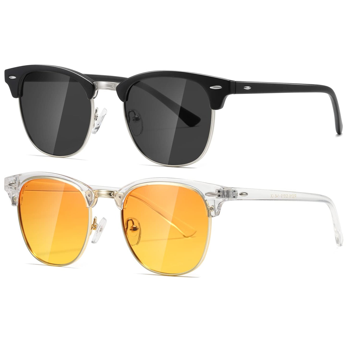 AEVOGUE Polarized Sunglasses For Women And Men Semi Rimless Frame Retro Sun Glasses AE0369
