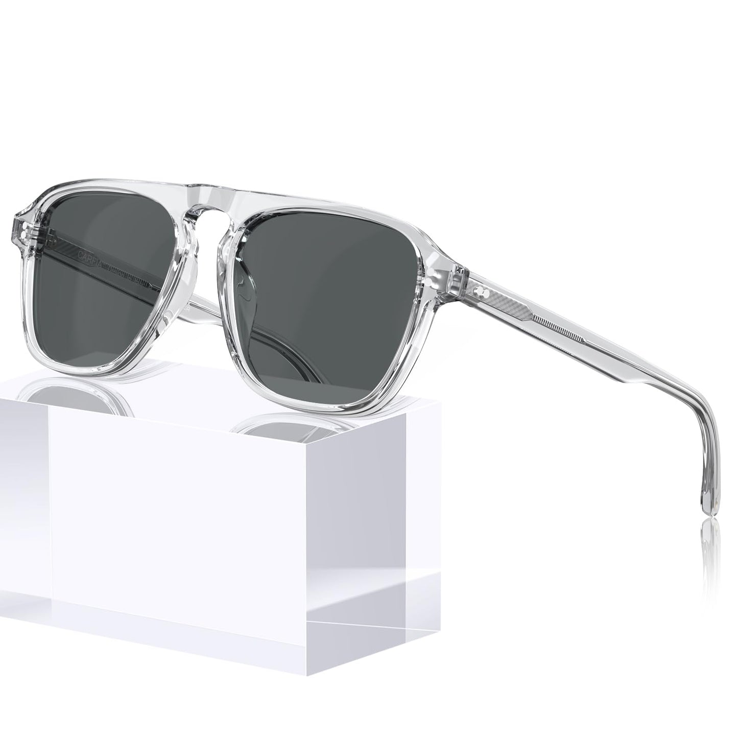 CARFIA Acetate Polarized Men's Sunglasses - Pilot Design, UV Protection CA5355