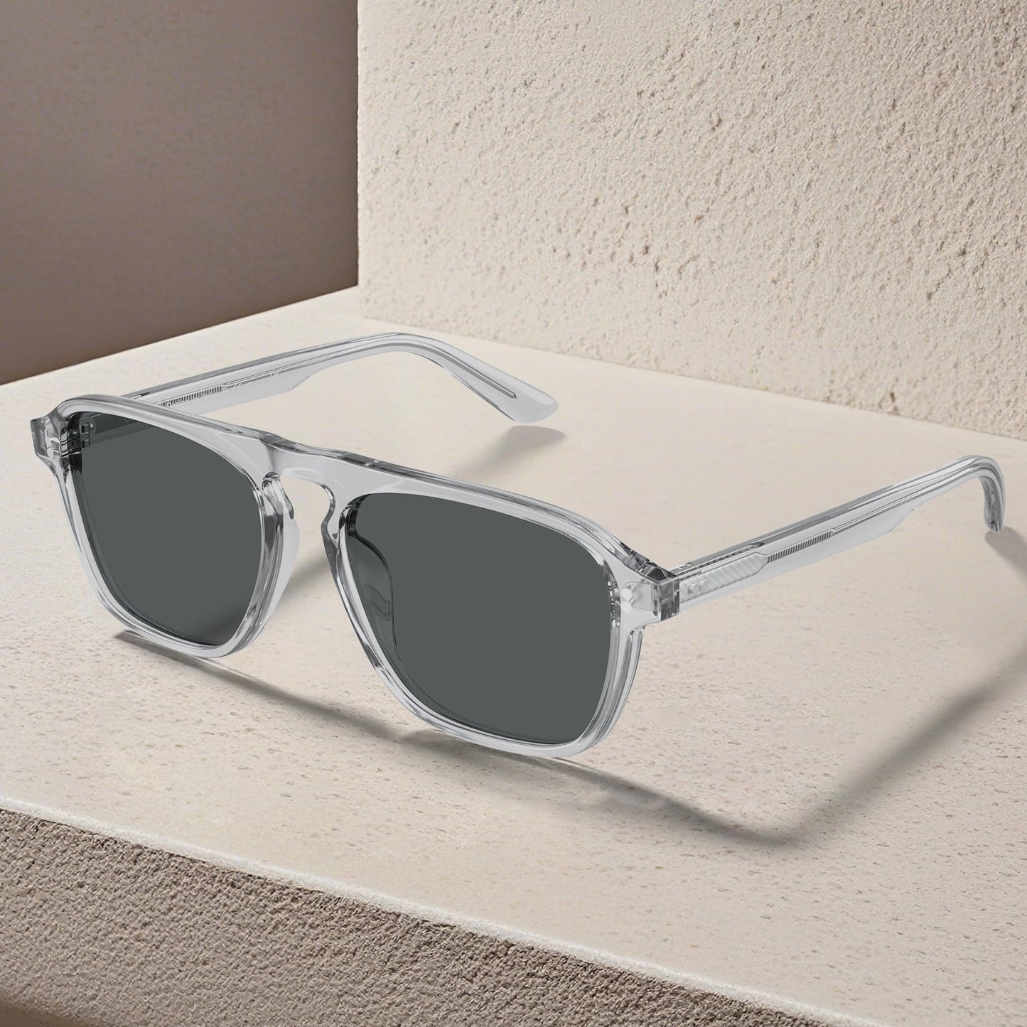 CARFIA Acetate Polarized Men's Sunglasses - Pilot Design, UV Protection CA5355