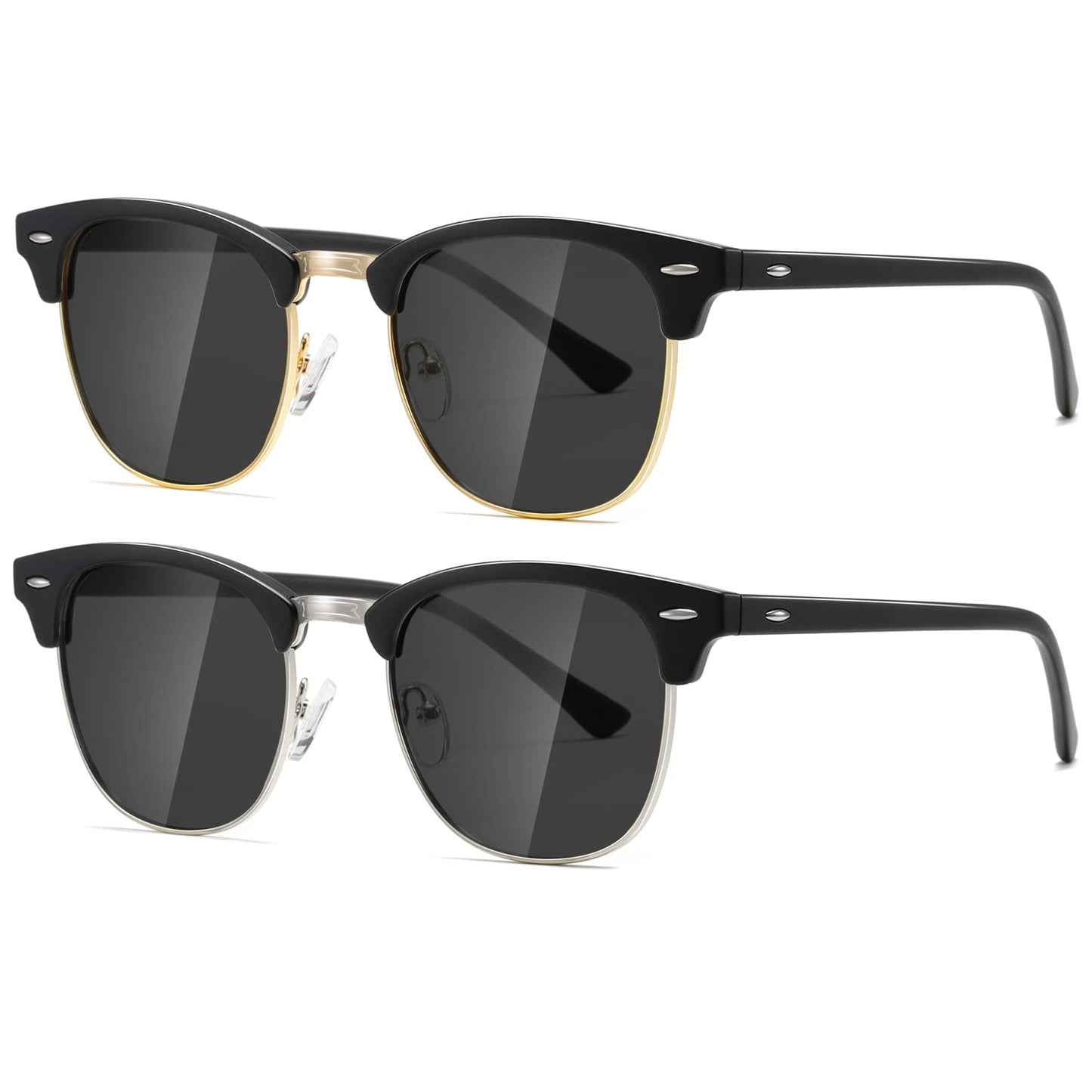 AEVOGUE Polarized Sunglasses For Women And Men Semi Rimless Frame Retro Sun Glasses AE0369