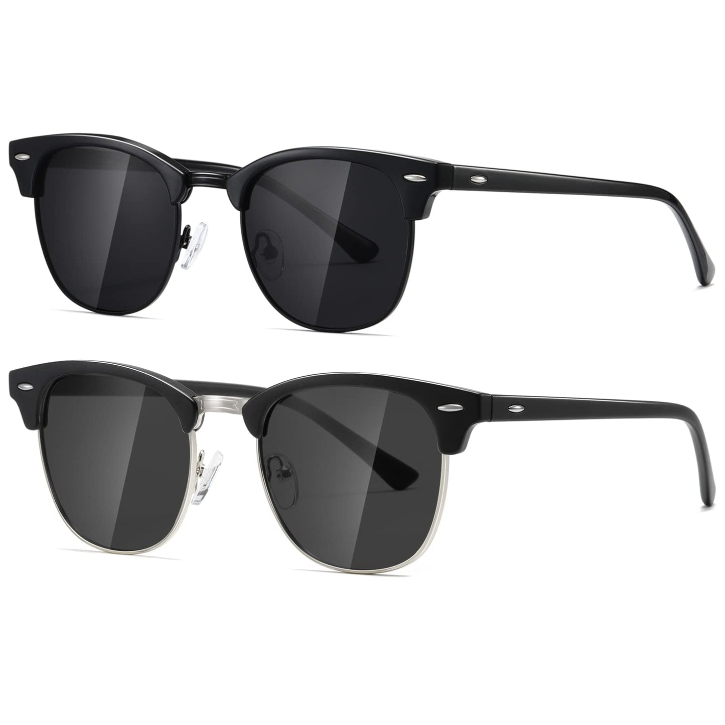 AEVOGUE Polarized Sunglasses For Women And Men Semi Rimless Frame Retro Sun Glasses AE0369
