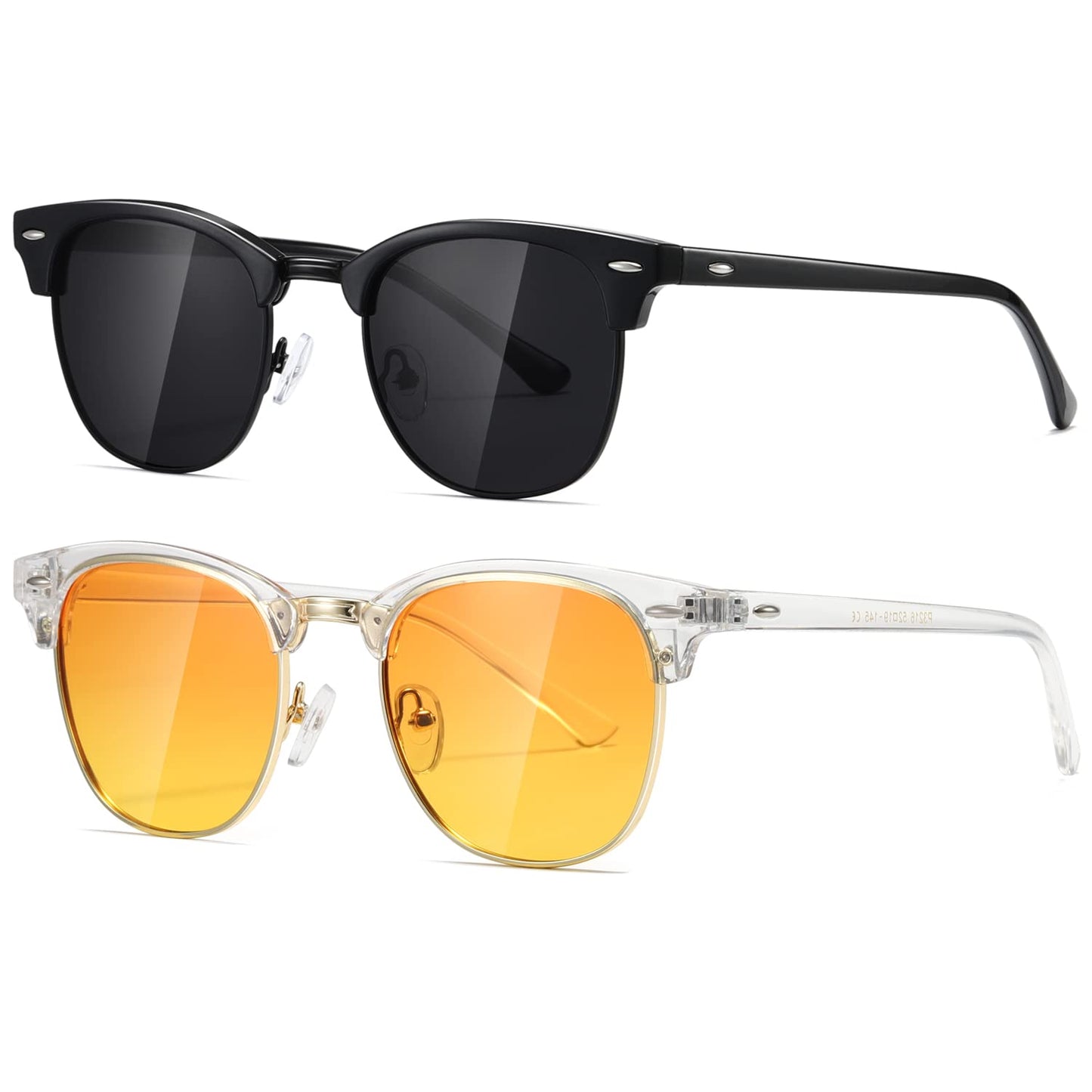 AEVOGUE Polarized Sunglasses For Women And Men Semi Rimless Frame Retro Sun Glasses AE0369