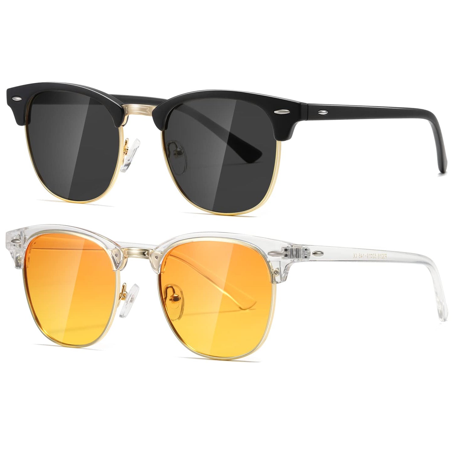 AEVOGUE Polarized Sunglasses For Women And Men Semi Rimless Frame Retro Sun Glasses AE0369
