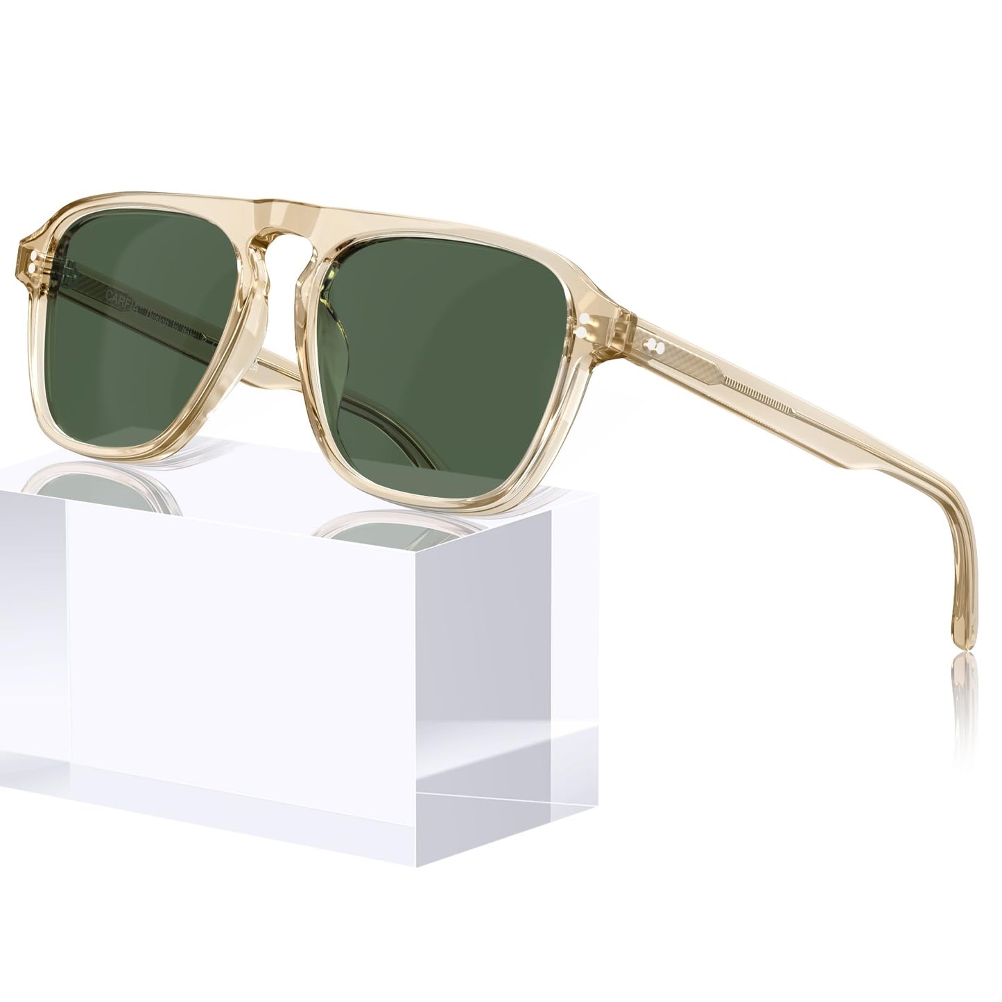 CARFIA Acetate Polarized Men's Sunglasses - Pilot Design, UV Protection CA5355