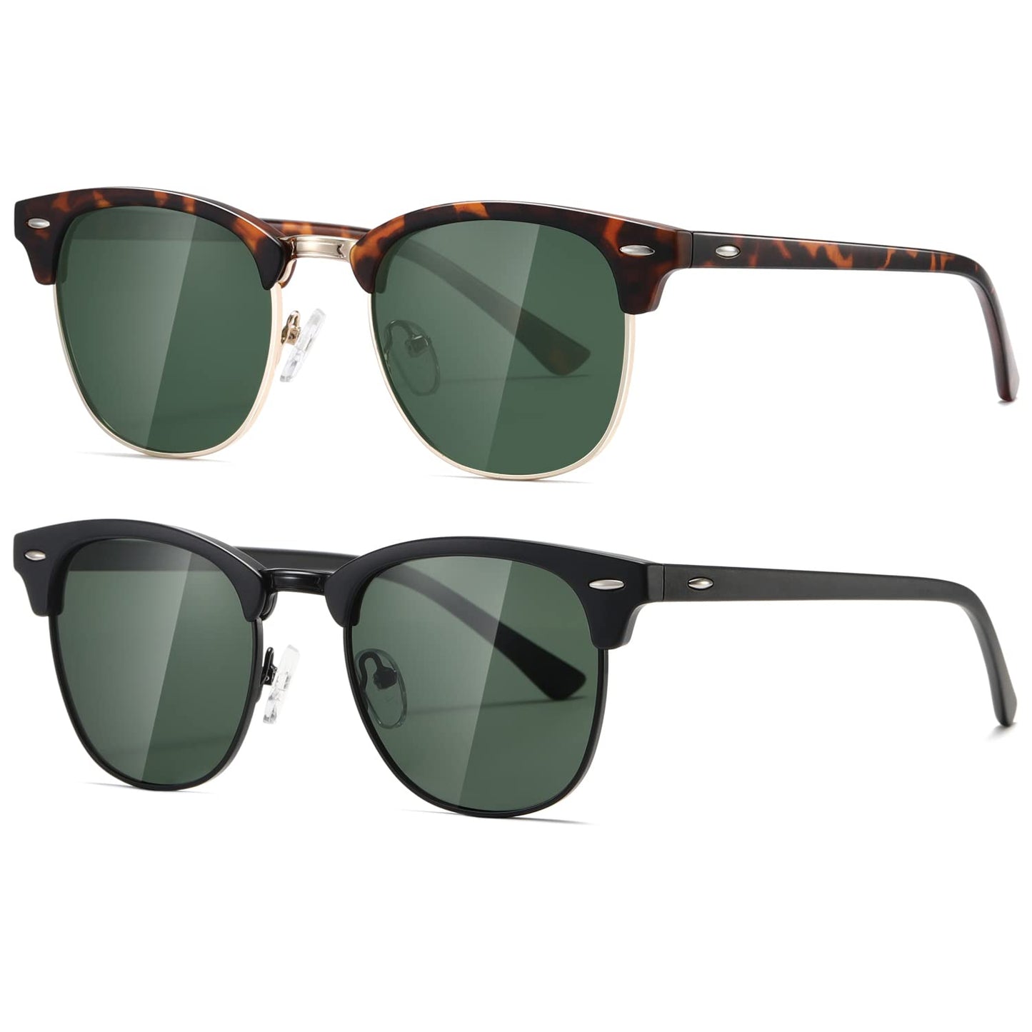 AEVOGUE Polarized Sunglasses For Women And Men Semi Rimless Frame Retro Sun Glasses AE0369