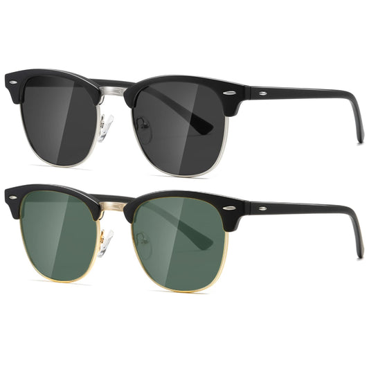 AEVOGUE Polarized Sunglasses For Women And Men Semi Rimless Frame Retro Sun Glasses AE0369