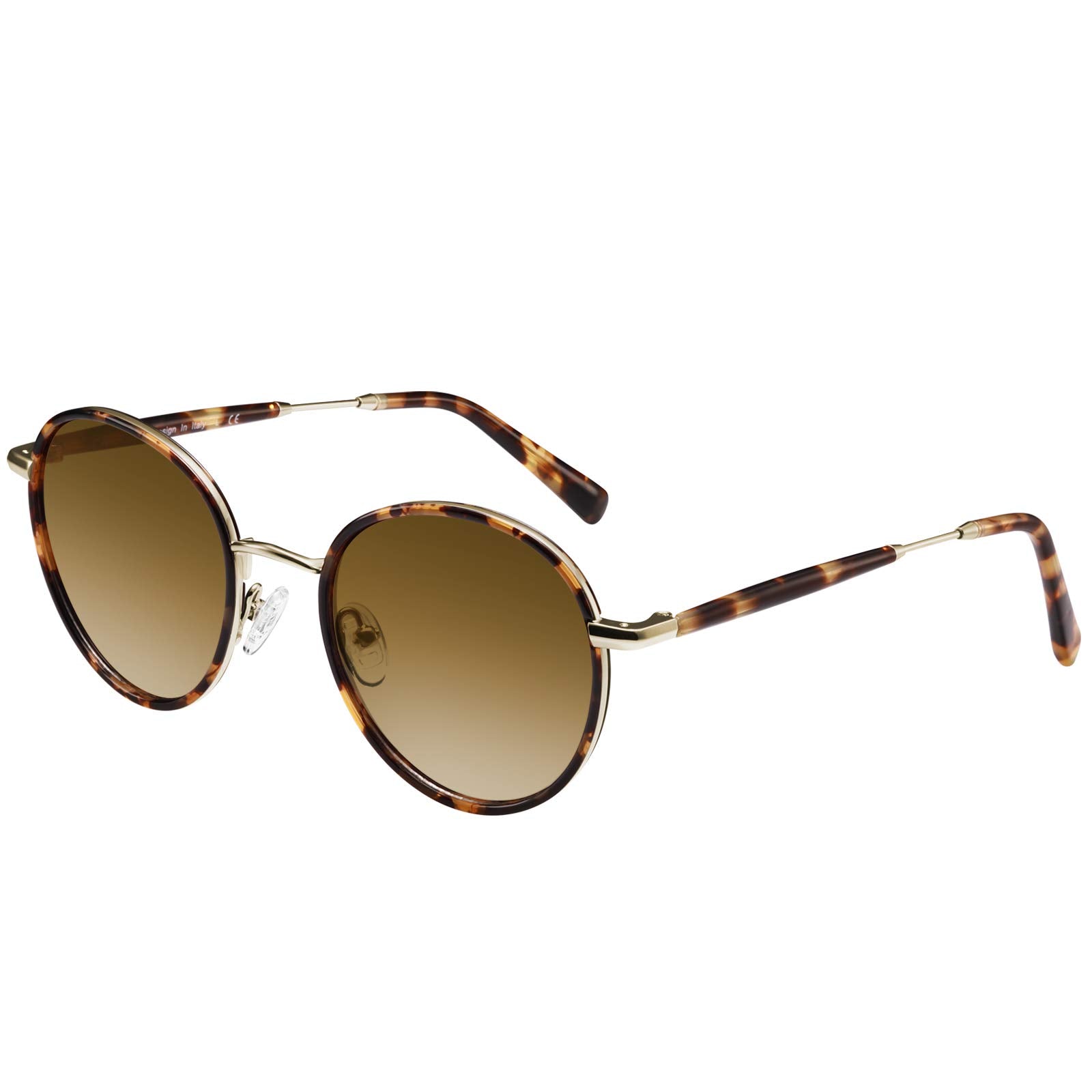 CARFIA Retro Small Round Polarized Womens Sunglasses UV Protection, Trendy Vintage Stylish Designer Sunglasses CA1949