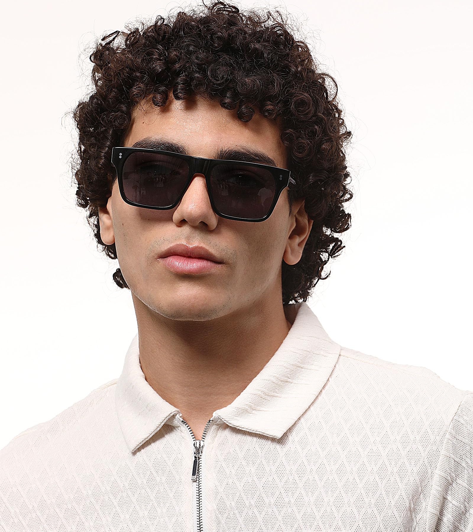 CARFIA Acetate Sunglasses for Men Polarized UV400 Protection Modern Flat Large Wrap Square Driving Glasses