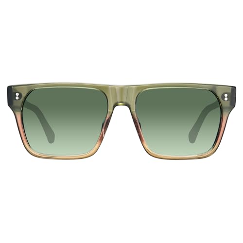 CARFIA Acetate Sunglasses for Men Polarized UV400 Protection Modern Flat Large Wrap Square Driving Glasses