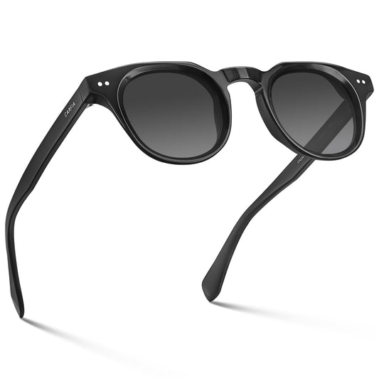 CARFIA Retro Polarized Sunglasses for Men Women UV400 Protection Acetate Small Square Fashion Driving Glasses