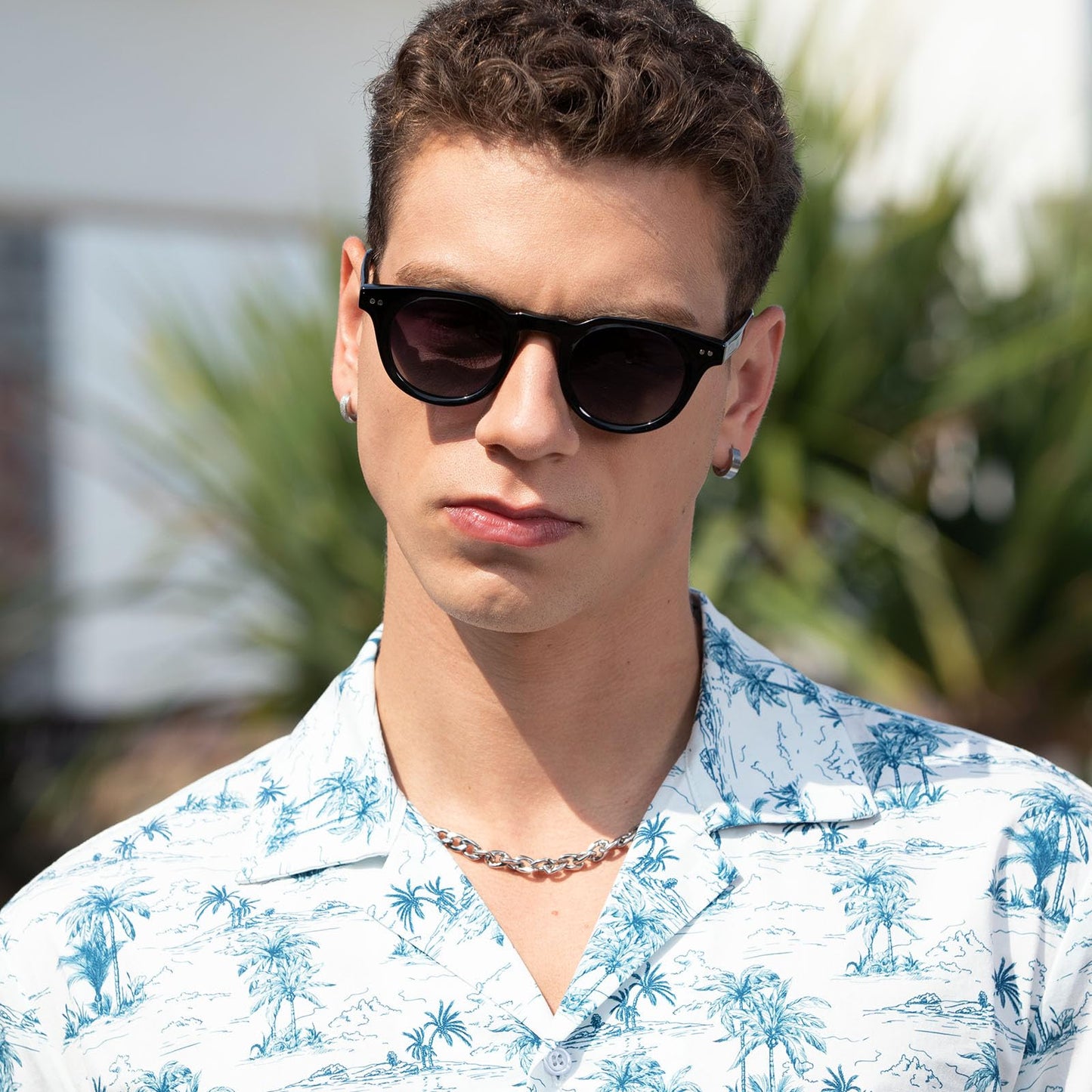 CARFIA Retro Polarized Sunglasses for Men Women UV400 Protection Acetate Small Square Fashion Driving Glasses
