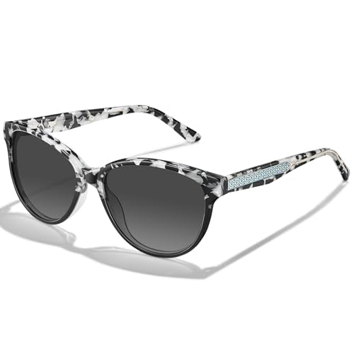 CARFIA Cateye Polarized Sunglasses for Women UV Protection, Italy Handcrafted Acetate Frame with Embossed Pattern Wire Core
