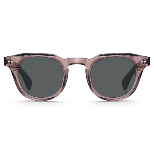 CARFIA Retro Polarized Sunglasses for Men Women UV400 Protection Acetate Small Square Fashion Driving Glasses