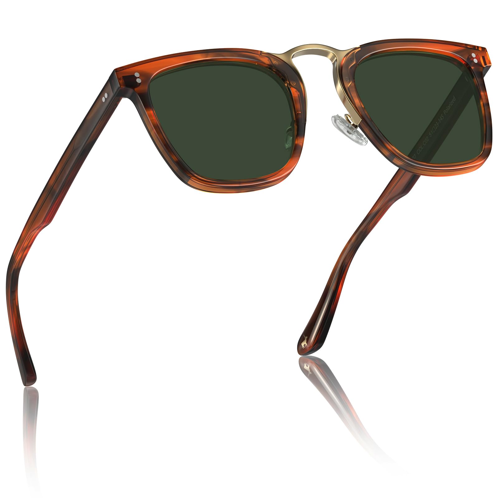 CARFIA Acetate Sunglasses for Men Polarized UV400 Protection CA5107
