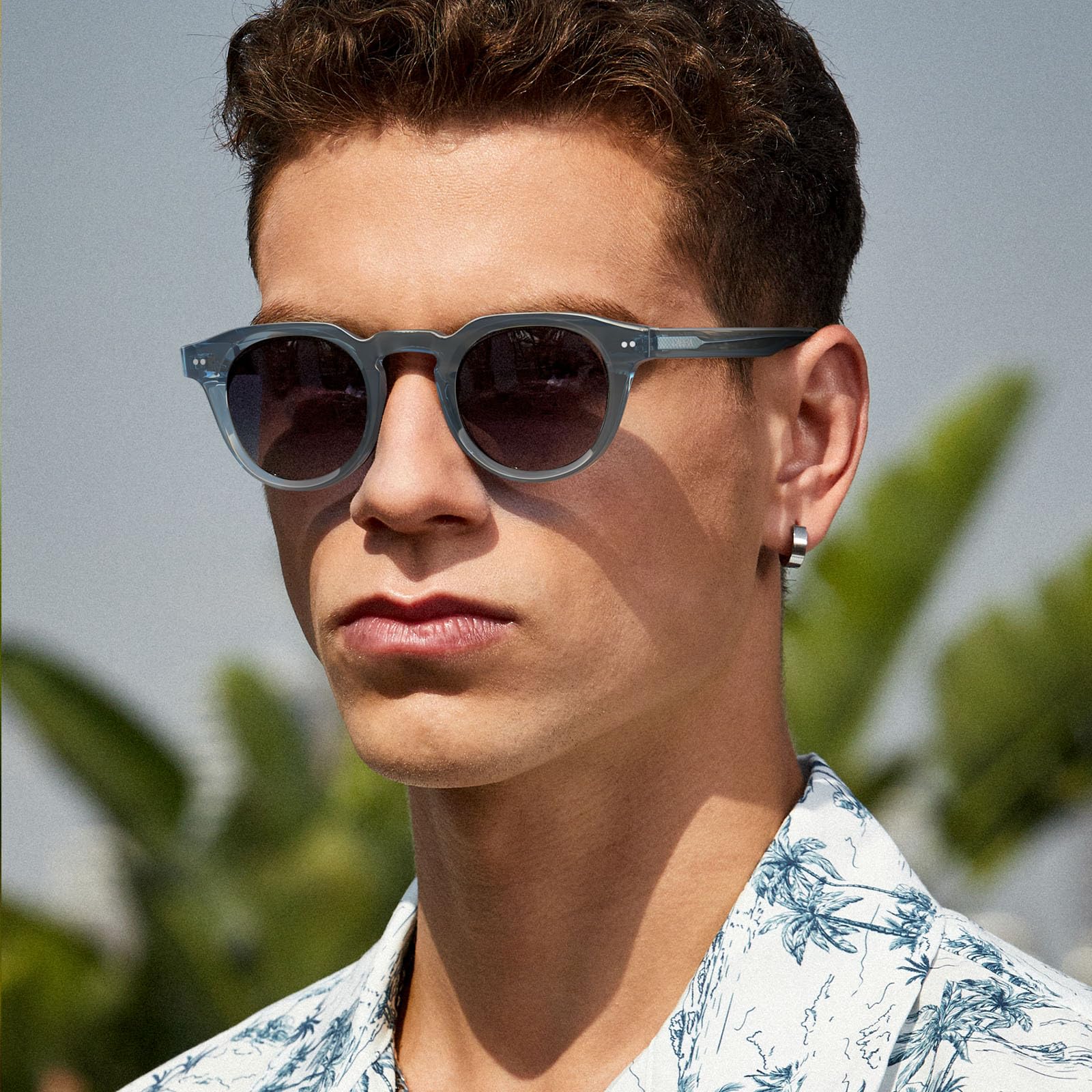 CARFIA Retro Polarized Sunglasses for Men Women UV400 Protection Acetate Small Square Fashion Driving Glasses