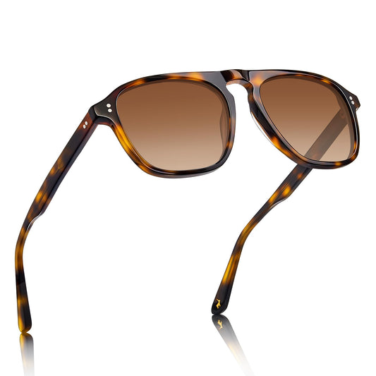 CARFIA Acetate Polarized Men's Sunglasses - Pilot Design, UV Protection CA5355