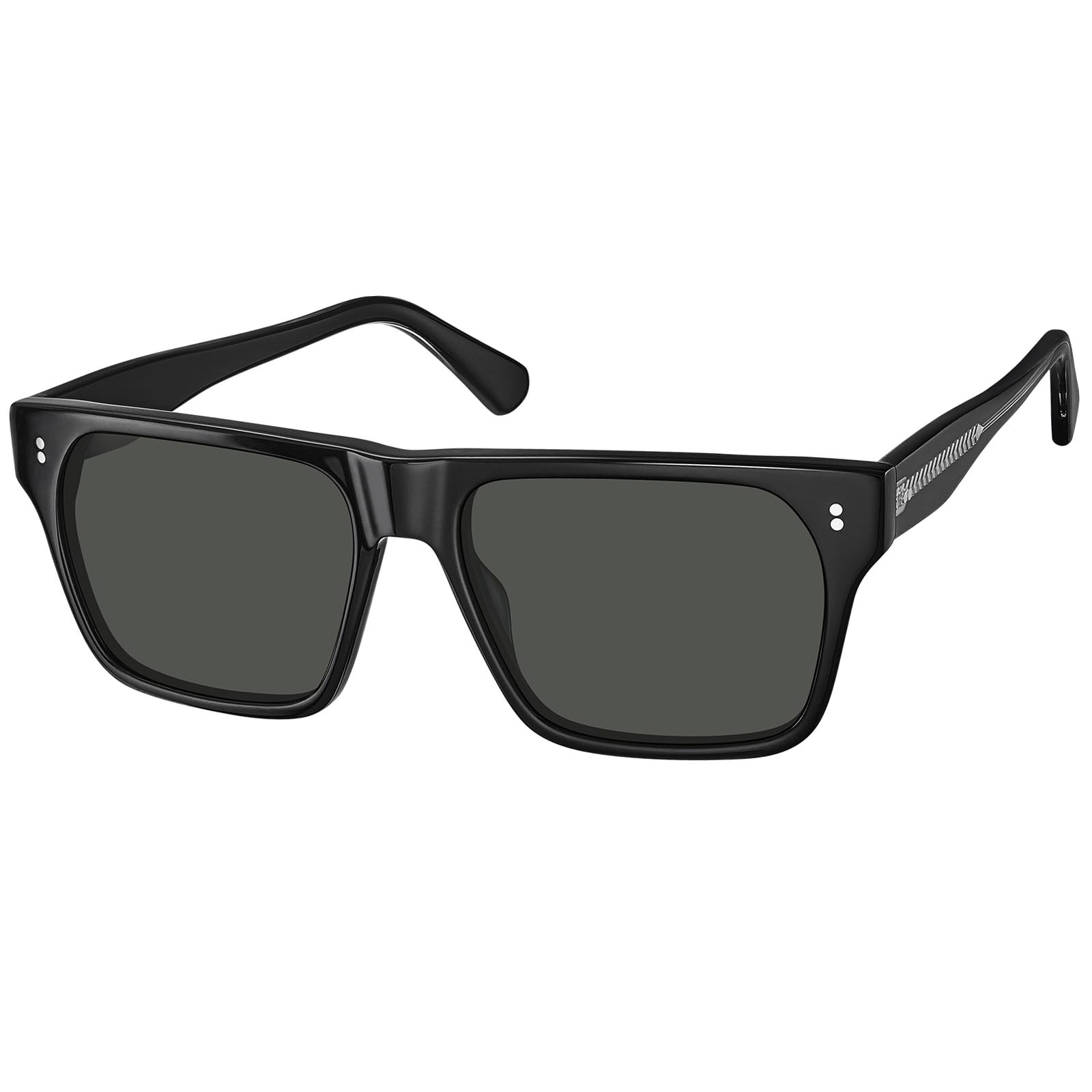 CARFIA Acetate Sunglasses for Men Polarized UV400 Protection Modern Flat Large Wrap Square Driving Glasses