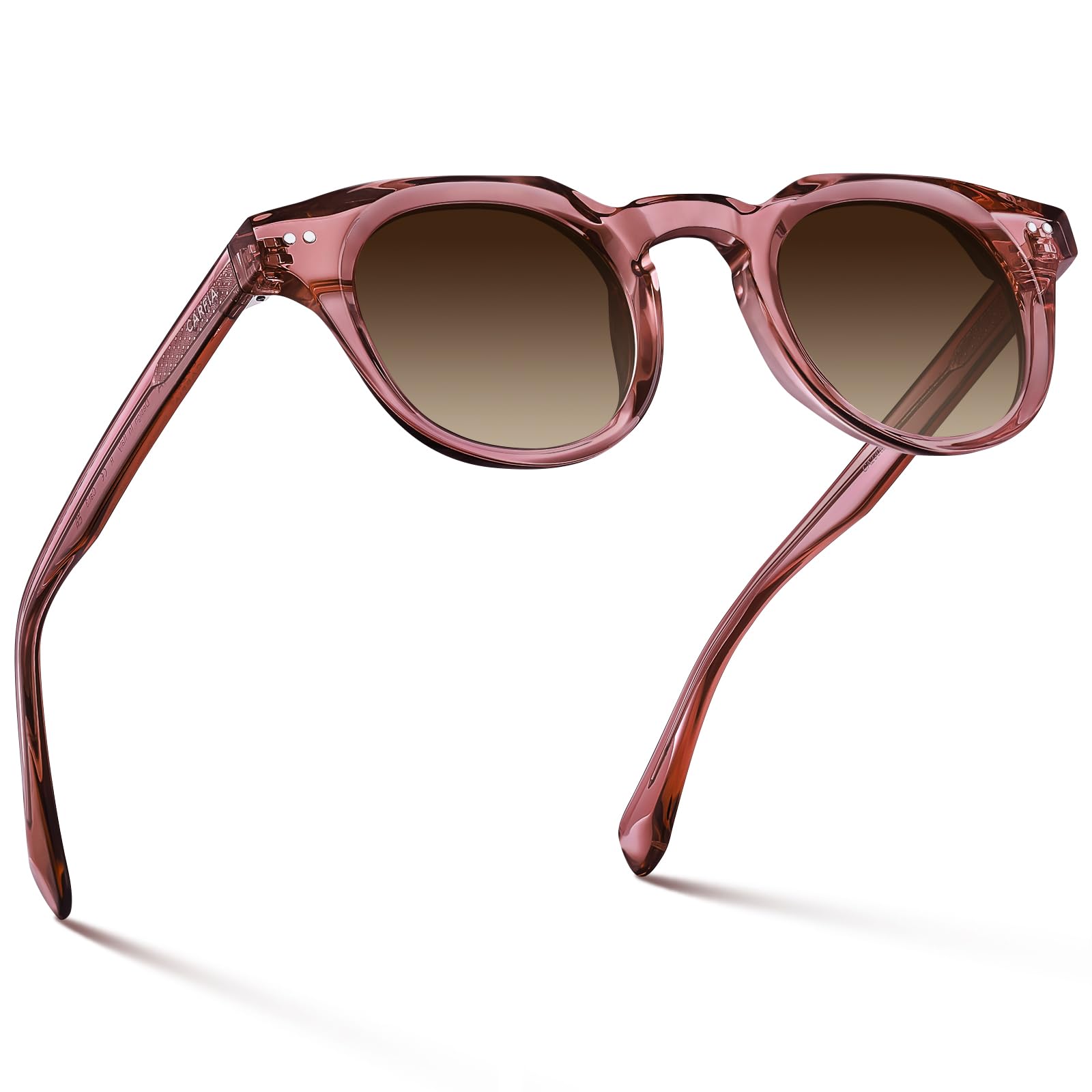 CARFIA Retro Polarized Sunglasses for Men Women UV400 Protection Acetate Small Square Fashion Driving Glasses