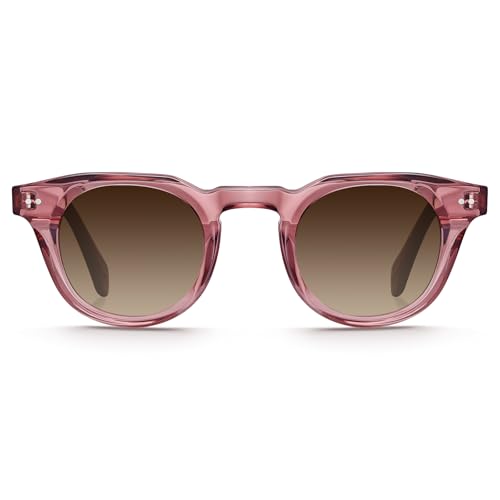 CARFIA Retro Polarized Sunglasses for Men Women UV400 Protection Acetate Small Square Fashion Driving Glasses