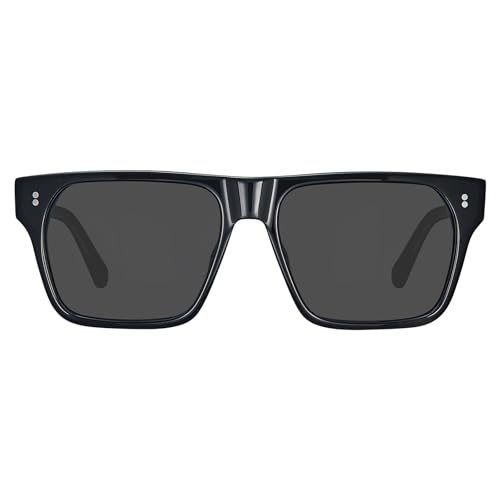 CARFIA Acetate Sunglasses for Men Polarized UV400 Protection Modern Flat Large Wrap Square Driving Glasses