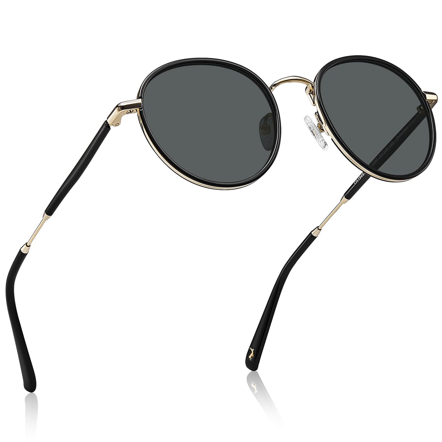 CARFIA Retro Small Round Polarized Womens Sunglasses UV Protection, Trendy Vintage Stylish Designer Sunglasses CA1949