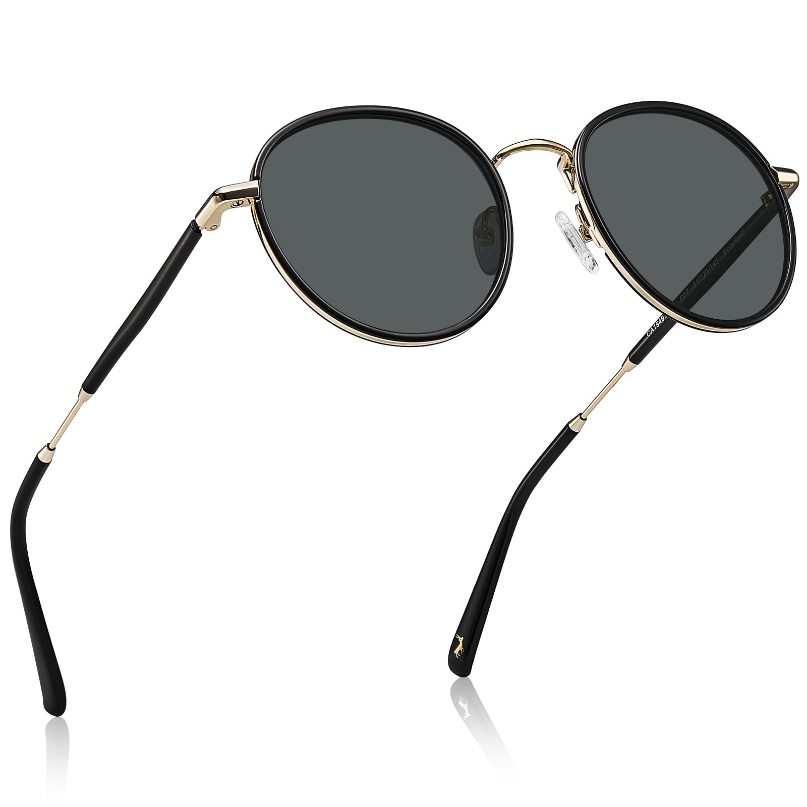 CARFIA Retro Small Round Polarized Womens Sunglasses UV Protection, Trendy Vintage Stylish Designer Sunglasses CA1949