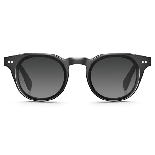 CARFIA Retro Polarized Sunglasses for Men Women UV400 Protection Acetate Small Square Fashion Driving Glasses