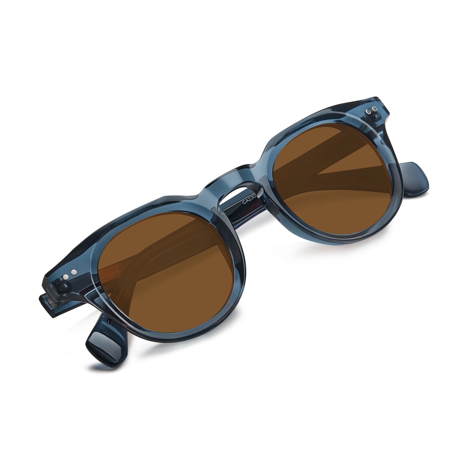 CARFIA Retro Polarized Sunglasses for Men Women UV400 Protection Acetate Small Square Fashion Driving Glasses