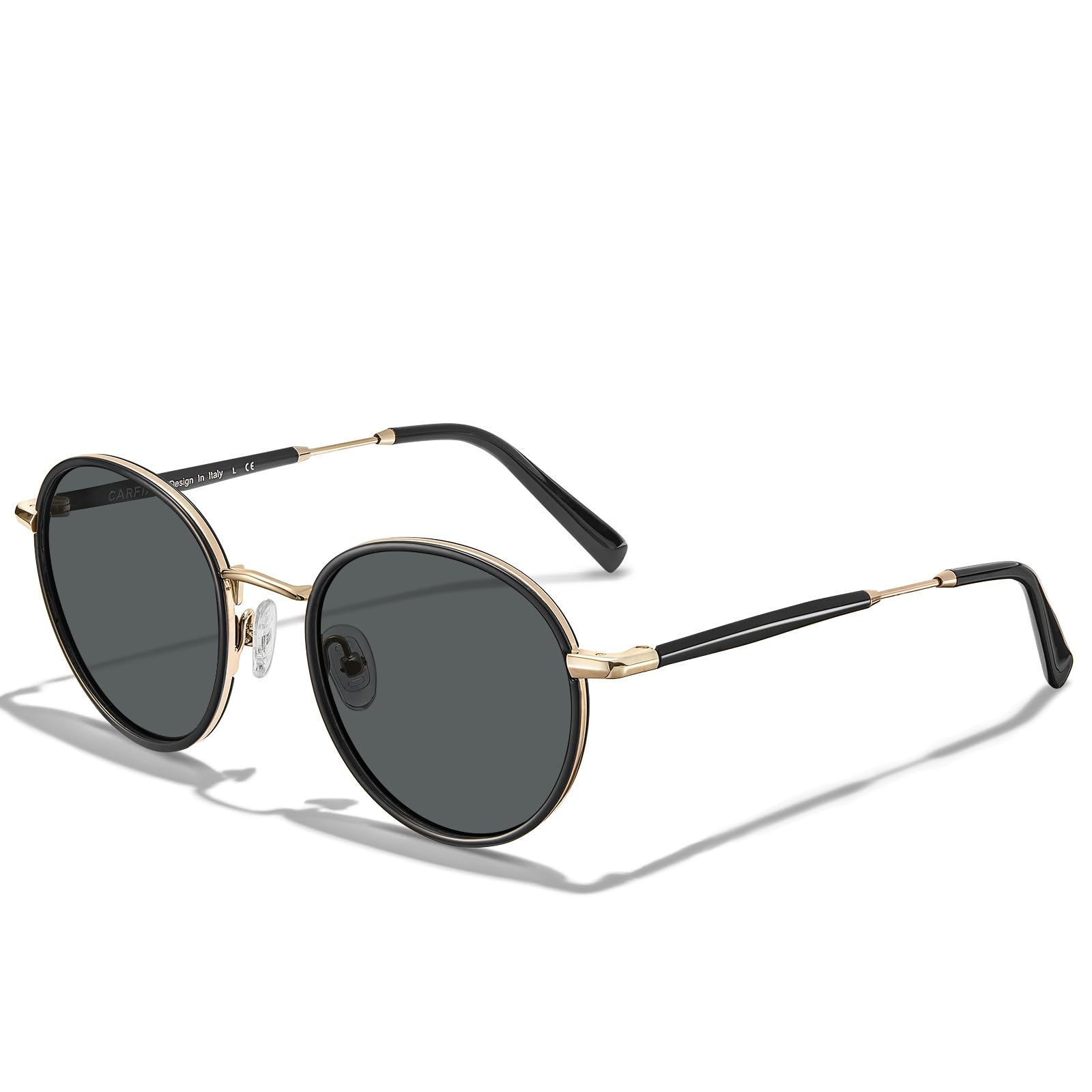 CARFIA Retro Small Round Polarized Womens Sunglasses UV Protection, Trendy Vintage Stylish Designer Sunglasses CA1949